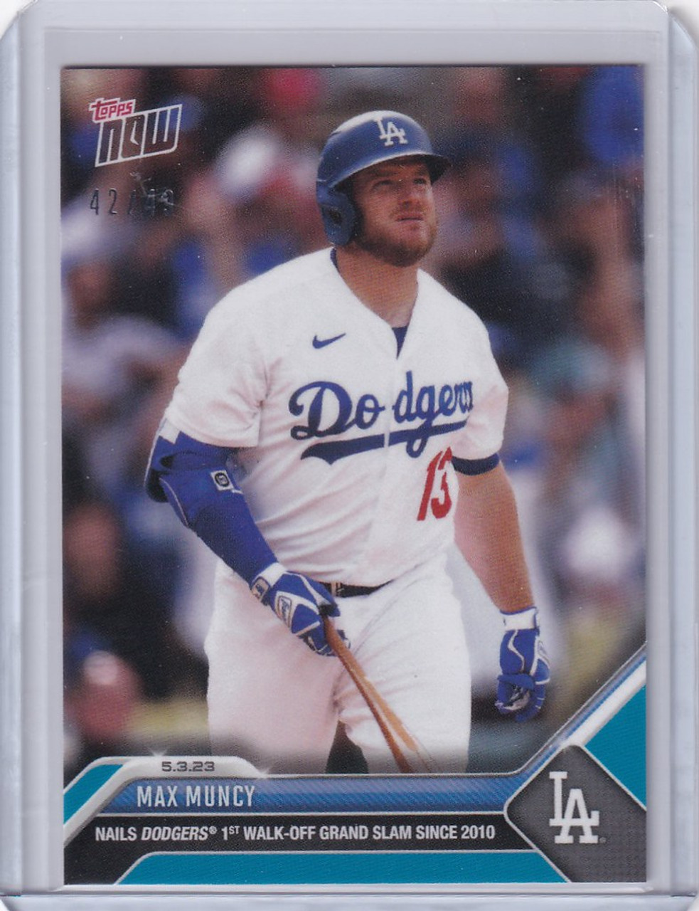 2023 TOPPS NOW PARALLEL #229 MAX MUNCY LOS ANGELES DODGERS 42/49