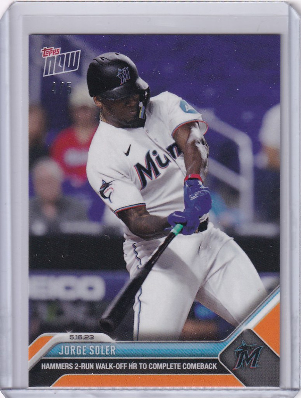 2023 TOPPS NOW PARALLEL #16 MIAMI MARLINS THROWBACK 11/49 - Sportsamerica  Sports Cards