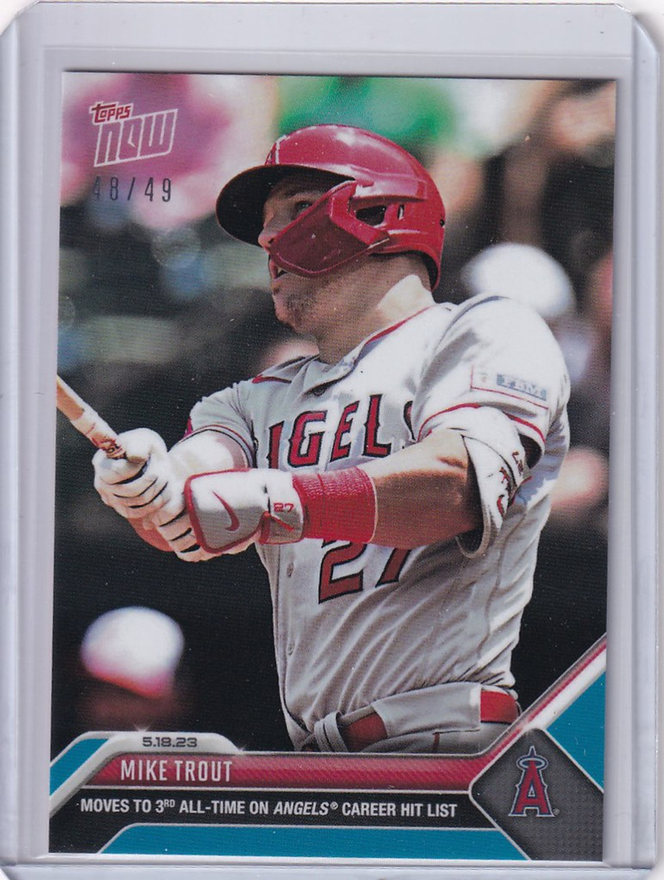 2019 Topps Now Black & White #49BWA Mike Trout 1/1 Auto BGS 9 Los