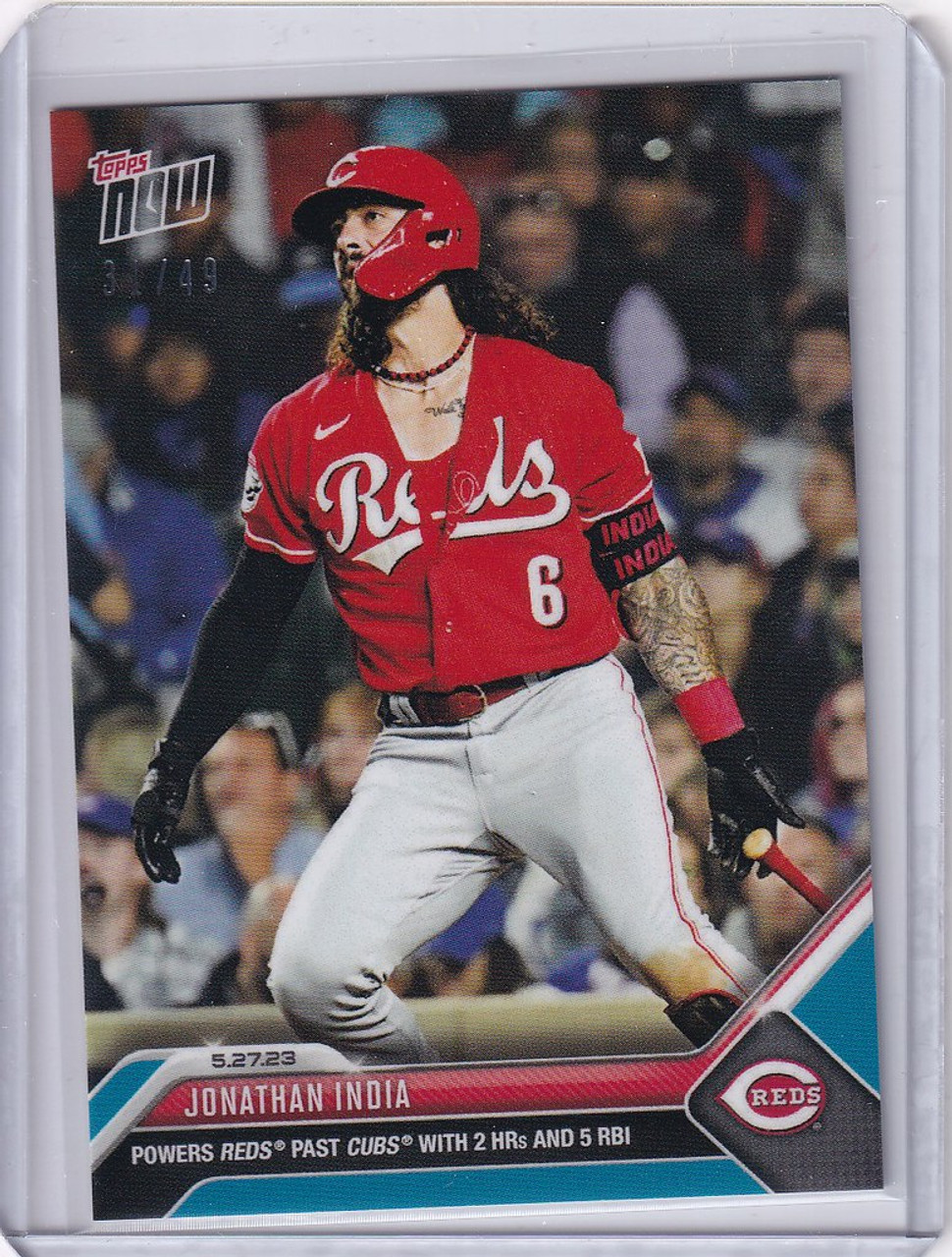  2023 TOPPS #594 JONATHAN INDIA CINCINNATI REDS