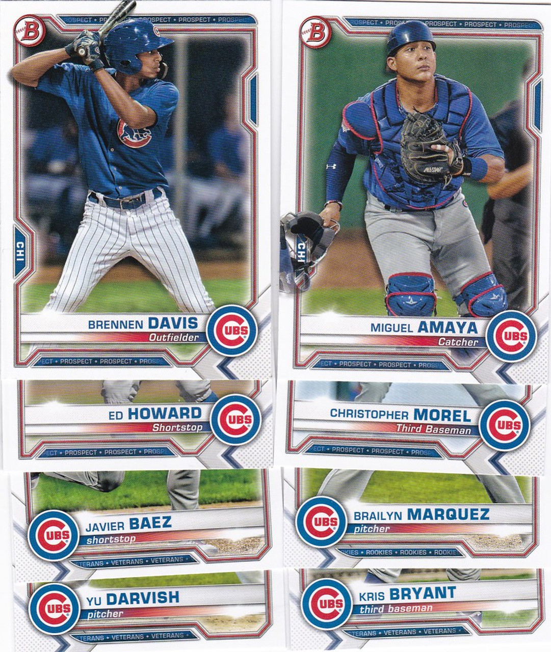 Javier Baez Chicago Cubs 2015 Bowman # 150 Rookie Card