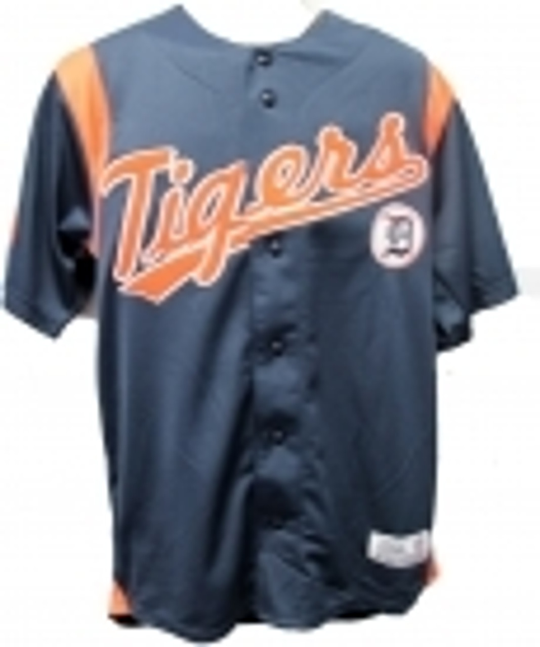 Dynasty Mens Size L Gray Blue Orange Baseball Jersey Shirt MLB