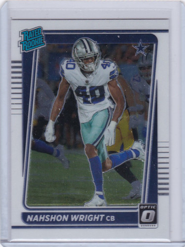 2021 Donruss Optic #285 Nahshon Wright Rated Rookie Dallas Cowboys