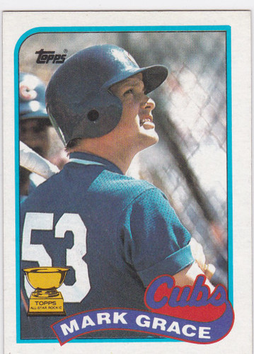 1989 Topps #465 Mark Grace Rookie Card RC Chicago Cubs