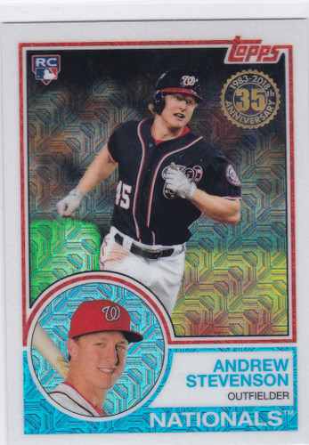2018 Topps Baseball Silver Pack Andrew Stevenson  RC  Rookie #45 Washington Nationals