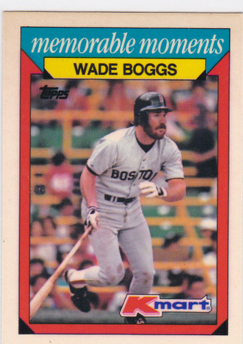 1988 Topps Kmart Memorable Moments #2 Wade Boggs Boston Red Sox