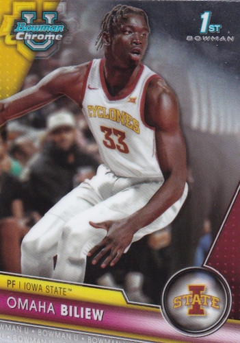 2023-24 Bowman Chrome University #32 Omaha Biliew Bowman 1st Iowa State