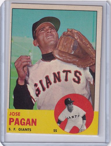 1963 Topps 545 Jose Pagan - San Francisco Giants