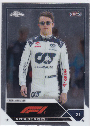 2023 Topps Chrome Formula 1 #68 Nyck De Vries Alphatauri