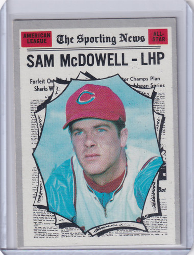 1970 Topps Baseball #469 Sam McDowell - Cleveland Indians AS