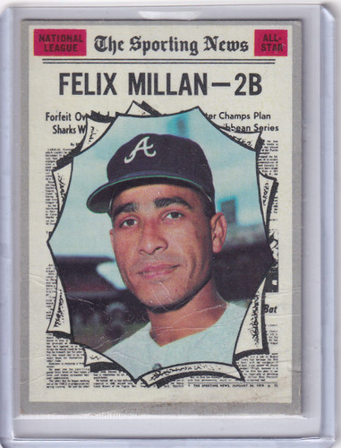 1970 Topps Baseball #452 Felix Millan - Atlanta Braves AS