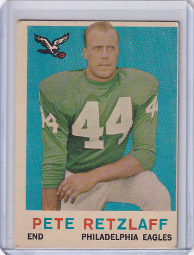 1959 Topps Football # 88 Pete Retzlaff - Philadelphia Eagles