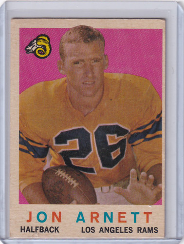 1959 Topps Football # 70 Jon Arnett - Los Angeles Rams