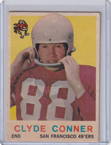 1959 Topps Football # 27 Clyde Conner UER - San Francisco 49ers