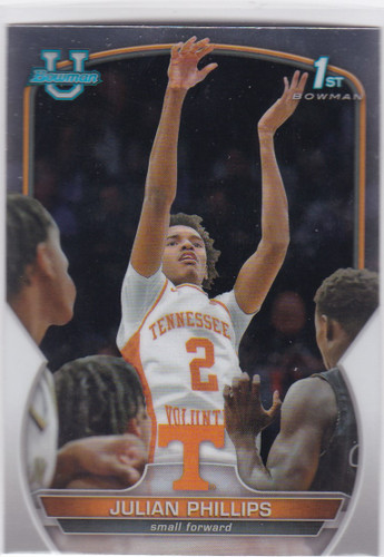 2022-23 Bowman Chrome University #46 Julian Phillips Tennessee 1st Bowman