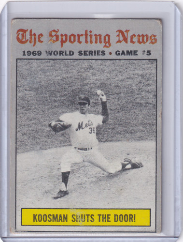 1970 Topps Baseball #309 World Series Game 5 - Koosman Shuts The Door!