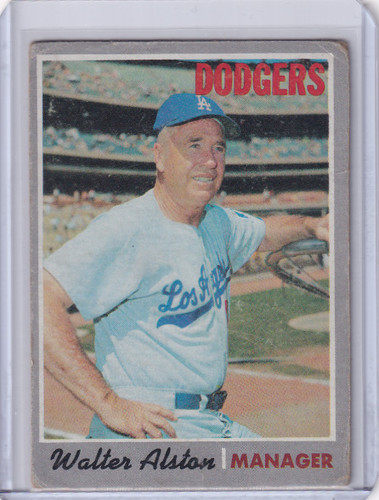 1970 Topps Baseball #242 Walt Alston - Los Angeles Dodgers