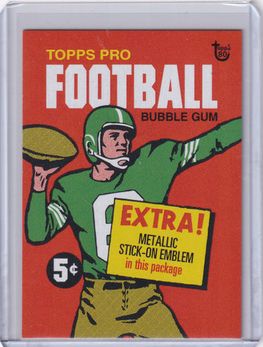 2018 Topps 80th Anniversary Wrapper Art Card #81 Football