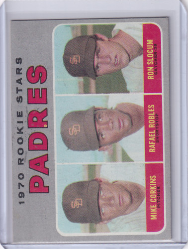 1970 Topps Baseball #573 Padres Rookies - Corkin / Robles / Slocum