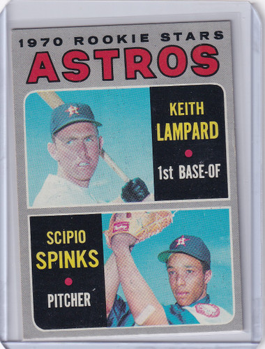1970 Topps Baseball #492 Astros Rookies - Keith Lampard / Scipio Spinks