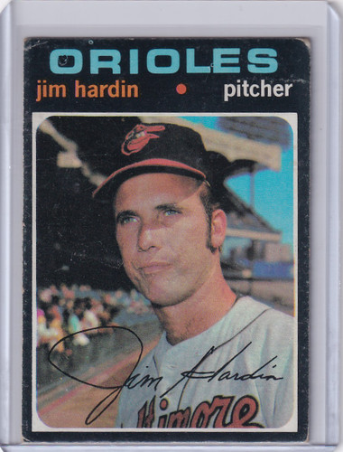 1971 Topps Baseball #491 Jim Hardin - Baltimore Orioles