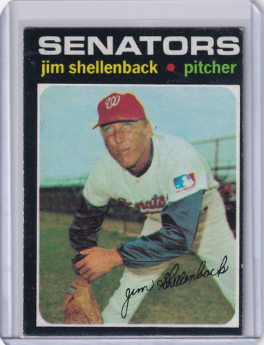 1971 Topps Baseball #351 Jim Shellenback - Washington Senators