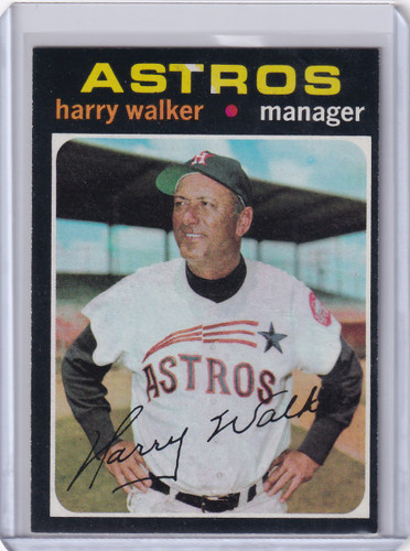 1971 Topps Baseball #312 Harry Walker - Houston Astros