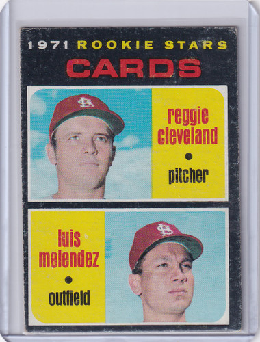 1971 Topps Baseball #216 Cards Rookies - Reggie Cleveland / Luis Melendez RC
