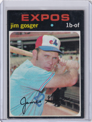 1971 Topps Baseball #284 Jim Gosger - Montreal Expos