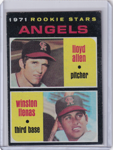 1971 Topps Baseball #152 Angels Rookies - Lloyd Allen / Winston Llenas