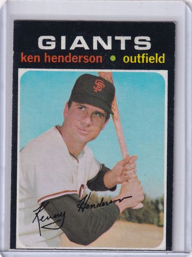 1971 Topps Baseball #155 Ken Henderson - San Francisco Giants