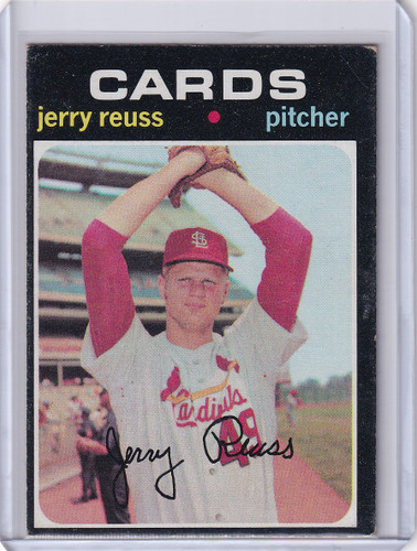 1971 Topps Baseball #158 Jerry Reuss - St. Louis Cardinals
