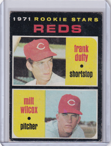 1971 Topps Baseball #164 Reds Rookies - Frank Duffy / Milt Wilcox RC