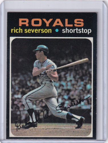 1971 Topps Baseball #103 Rich Severson - Kansas City Royals RC