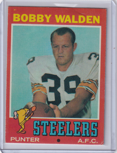 1971 Topps Football #102 Bobby Walden - Pittsburgh Steelers