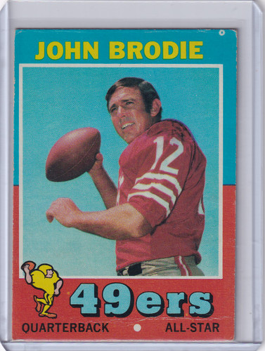1971 Topps Football #100 John Brodie - San Francisco 49ers
