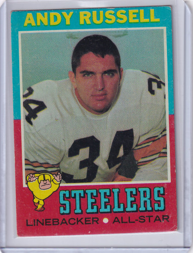 1971 Topps Football #132 Andy Russell - Pittsburgh Steelers