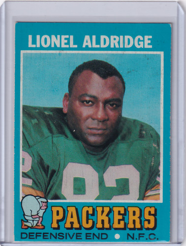 1971 Topps Football #28 Lionel Aldridge - Green Bay Packers RC