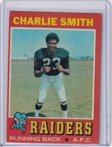 1971 Topps Football #21 Charlie Smith - Oakland Raiders