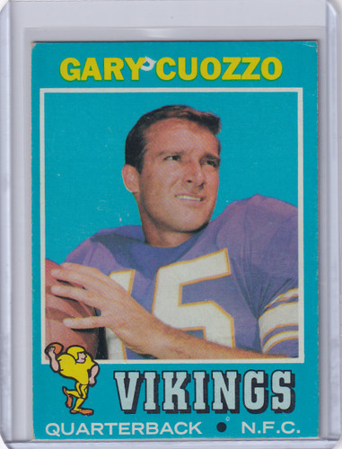 1971 Topps Football #18 Gary Cuozzo - Minnesota Vikings