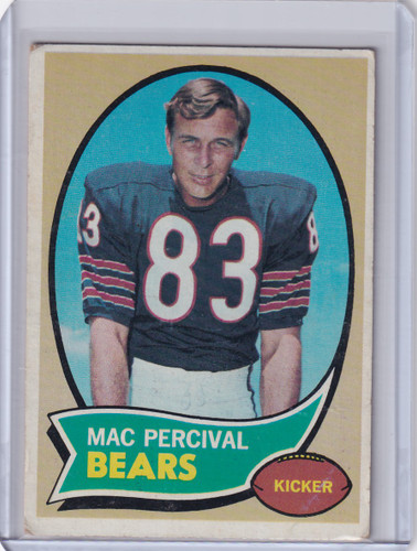 1970 Topps Football #256 Mac Percival RC - Chicago Bears