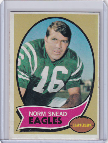 1970 Topps Football #115 Norm Snead - Philadelphia Eagles