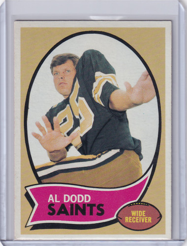 1970 Topps Football #123 Al Dodd RC - New Orleans Saints