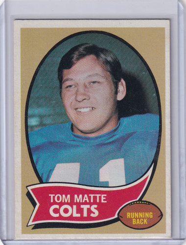 1970 Topps Football #142 Tom Matte - Baltimore Colts