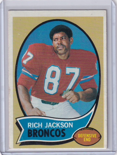 1970 Topps Football #95 Rich Jackson RC - Denver Broncos