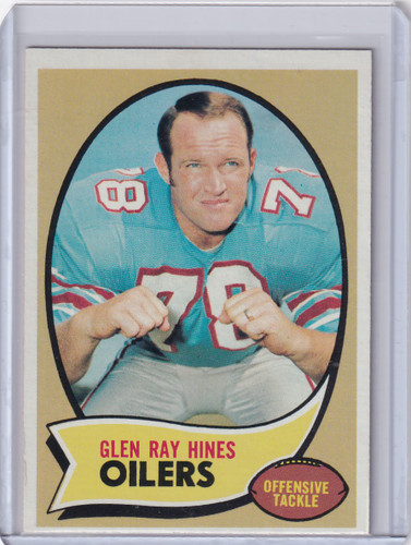 1970 Topps Football #61 Glen Ray Hines RC - Houston Oilers