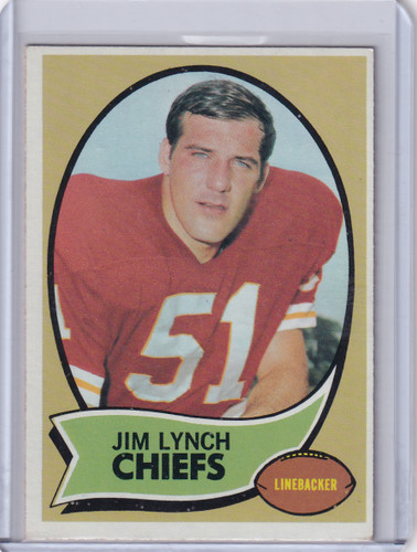 1970 Topps Football #51 Jim Lynch RC - Kansas City Chiefs