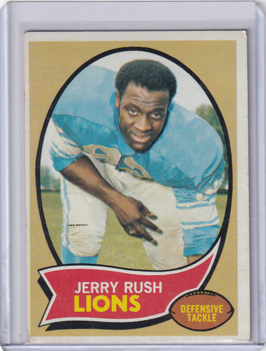 1970 Topps Football #32 Jerry Rush RC - Detroit Lions