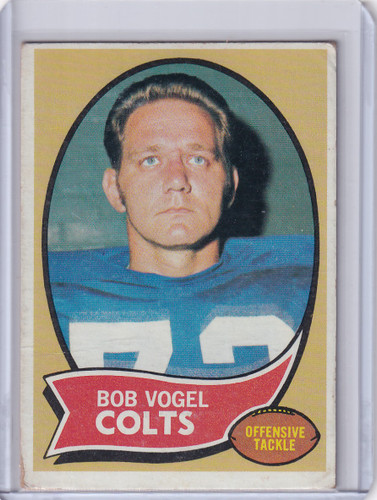 1970 Topps Football #15 Bob Vogel - Baltimore Colts