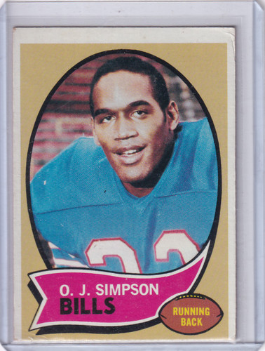 1970 Topps Football #90 O.J. Simpson RC - Buffalo Bills